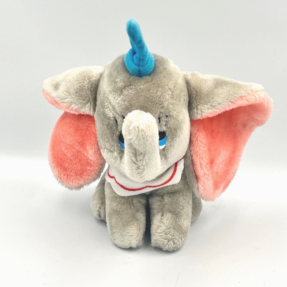 Vintage Walt Disney Productions Dumbo Plush Disneyland Walt Disney World 1980s
